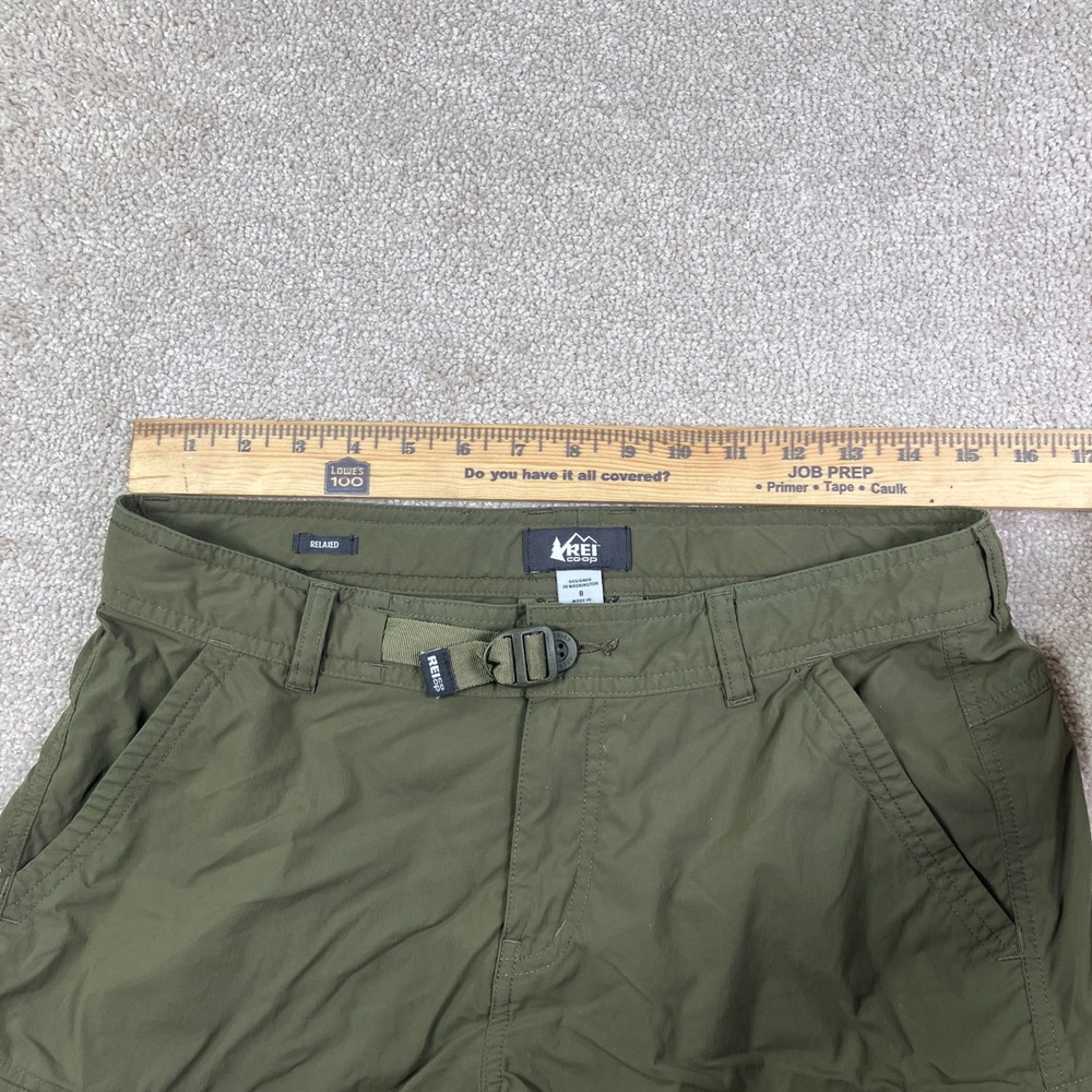 REI Co-op Womens 8 Sahara Cargo Shorts Green Relaxed Fit Hiking Belted Outdoor - Picture 6 of 10